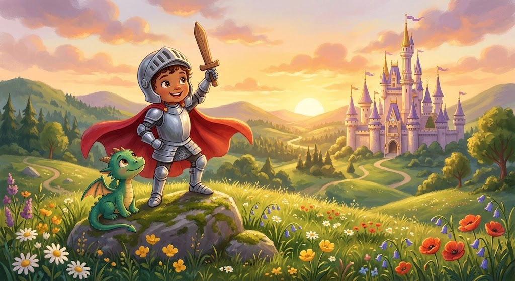 Sample book page - knight adventure